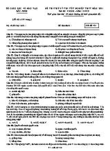 Đề thi thử Tốt nghiệp THPT môn Giáo dục công dân - Mã đề 424 - Năm học 2020-2021 - Sở giáo dục và đào tạo Bắc Ninh (Có đáp án)